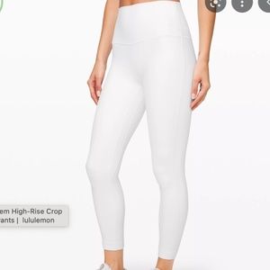 White Lululemon Align Leggings 25"